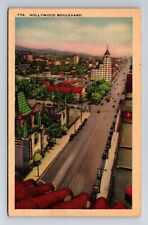 Hollywood CA-California, Aerial Boulevard, Antique, Vintage c1908 Postcard picture
