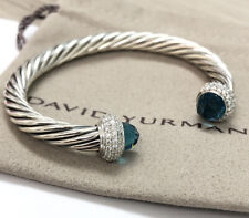 David Yurman Silver 7mm Candy Cable Bracelet With Hampton Diamonds M picture