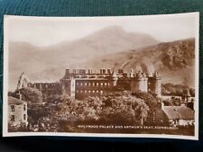 Edinburgh UK Scotland Holyrood Palace & Arthur's Seat RPPC postcard  picture