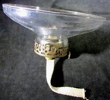 Antique 1882 Clear Glass Illuminator Lamp Shade Base + #1 E. Miller Solar Burner picture