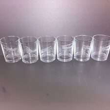 WW1 Fighter Plane Etched Glasses Made In France Set Of 6. picture