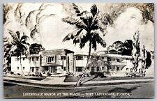 Fort Lauderdale FL~Lauderdale Manor At The Beach~ART DECO~Artist Sketch~1952 B&W picture