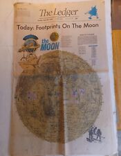 Footprints On The Moon The Ledger-July 20th 1969 20 Cents picture