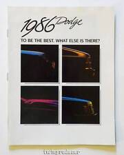 NOS 1986 Dodge Full Line Color Car Trucks Vans Wagons & Imports Brochure MINT picture