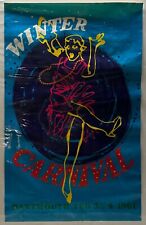 Original 1961 DARTMOUTH College WINTER CARNIVAL Cha Cha Dancer Skiing SKI Poster picture