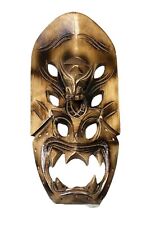 Vintage Bakunawa Wood Dragon 6 Eyed Demon Tribal Mask Philippines 10in X 5in picture