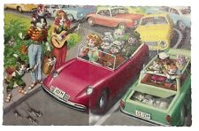 Alfred Mainzer Cats Postcard Belgium Anthropomorphic Mice Traffic Trouble picture