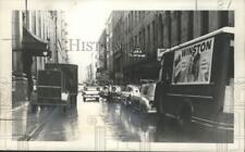 1957 Press Photo Parked cars on the side of Gravier Street near St. Charles picture