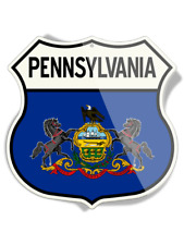 State Flag of Pennsylvania - Shield Shape - Aluminum Sign picture
