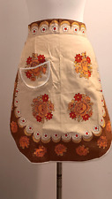vintage NOS  brown orange MCM cotton apron picture
