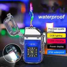 USB Rechargeable Plasma Lighter Windproof Waterproof Watch Portable Cigarette picture