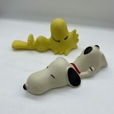 Sleeping Snoopy  Woodstock Rubber 1970 United Feature 7 1/4