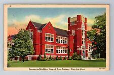 Norwich CT-Connecticut, Norwich Free Academy, Antique Vintage Souvenir Postcard picture