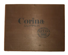 1950’s Corina Clipper Mild Cigars Empty Wooden Cigar Box picture