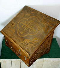 Antique Holland Frisian wood carved Lectern bible stand altar church religious  picture
