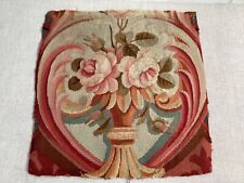 ANTIQUE VINTAGE FRENCH AUBUSSON TAPESTRY PILLOW TOP picture