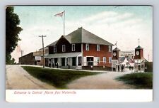 Waterville ME-Maine, Entrance To Central Maine Fair, Park, Vintage Postcard picture