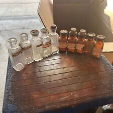 Lot of Vtg Apothecary Pharmacy Lab Medicine Jars Bottles (10 bottles) Lot #A4 picture