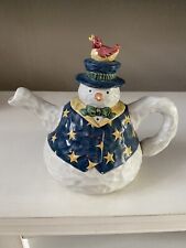 Vintage 1997 Enesco SNOWMAN Teapot picture