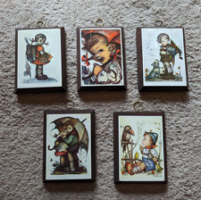 Hummel Wooden Wall Pictures Set of 5 Wood Plaques Boys & Girls Vintage Decor picture