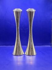Nambe Silver Candlestick Holders MT 0002 Set Of Two picture