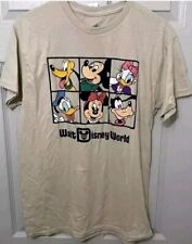 NWT Disney Mickey And Friends Beige Tan Shirt Minnie Donald - Adult picture