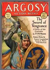 Argosy Dec 22, 1928 cool Medieval swordsman Cvr picture