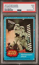 1977 TOPPS STAR WARS Card #42 STORMTROOPERS ATTACK PSA 4 Series 1 picture