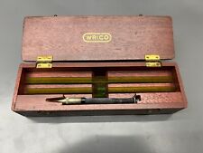 VINTAGE WRICO DRAFTING LETTERING SET IN ROSEWOOD BOX (2 LETTERING GUIDES, 1 PEN) picture