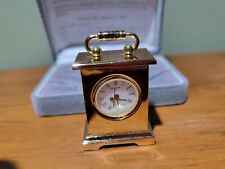 Vintage 1988 Bulova Mini Boutique Solid Brass Clock Carriage B0503 (NEW IN BOX) picture