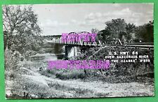 ROUTE 66  ~ OZARKS, MO ~ GASCONADE RIVER BRIDGE ~ REAL PHOTO postcard ~ 1940s  picture