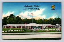 Summerton SC-South Carolina, Lakeside Motel Advertising Vintage c1960 Postcard picture