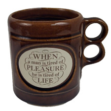 Vintage ARAMIS Shaving Mug ”When A Man Is Tired Of Pleasure He Is Tired Of Life” picture