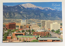 Majestic Pikes Peak and Colorado Springs Colorado Postcard Unposted picture