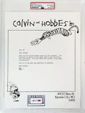 Bill Watterson Calvin and Hobbes Signed Letter From 1989 PSA Authentic Autograph picture