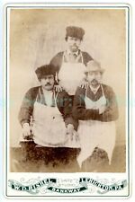 Lehighton PA - VIEW OF BUTCHERS - c1880s Cabinet Card Photograph Occupational picture