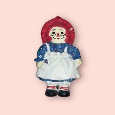 Vintage Raggedy Ann Doll Character Fridge Magnet 3” Resin EUC picture