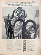 Herschede Grandfather Clock Made in Starkville MS USA 1972 Print Ad 9 x 12