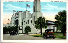 1920s The Coliseum St. Petersburg FL Old Cars Postcard picture