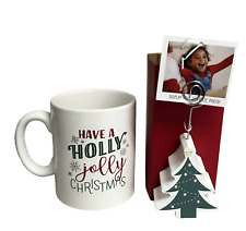 Christmas mug holiday coffee mug Holly Jolly Christmas with tree for photo 16 oz picture