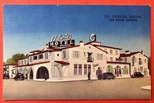 LAS VEGAS DOWNTOWN, NEVADA ~ EL CORTEZ HOTEL ~ ULTRA MODERN ~ postcard ~ 1940s picture