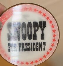 Vintage Snoopy For President Flasher Button/Pin Peanuts Gang picture