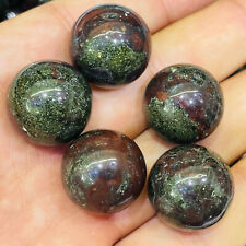 5pc top Natural dragon blood stone Quartz Sphere Crystal Ball Healing 20mm picture