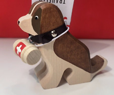 Trauffer Switzerland Handcrafted Handpainted Wooden Dog St Bernard Figurine picture
