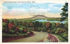 Sagamore Bridge & Cape Cod Canal Posted 1953 Postcard picture