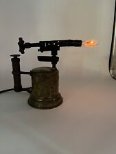 Vintage Brass Ashleigh Hardware Co. Blow Torch With Light. 1920-1930 Great Piece picture
