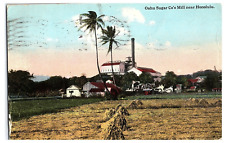 Oahu's Sugar Co Mill Near Honolulu Hawaii TH Postcard 1912 picture