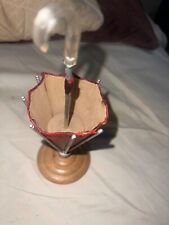 Umbrella stand in the shape of an open umbrella in hammered copper. picture