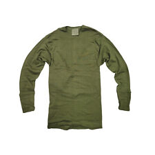 Original British Army Thermal Base Layer Olive Green Military Long Sleeve Top picture