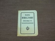 VINTAGE 1904 MASONIC DIRECTORY AMSTERDAM NY picture